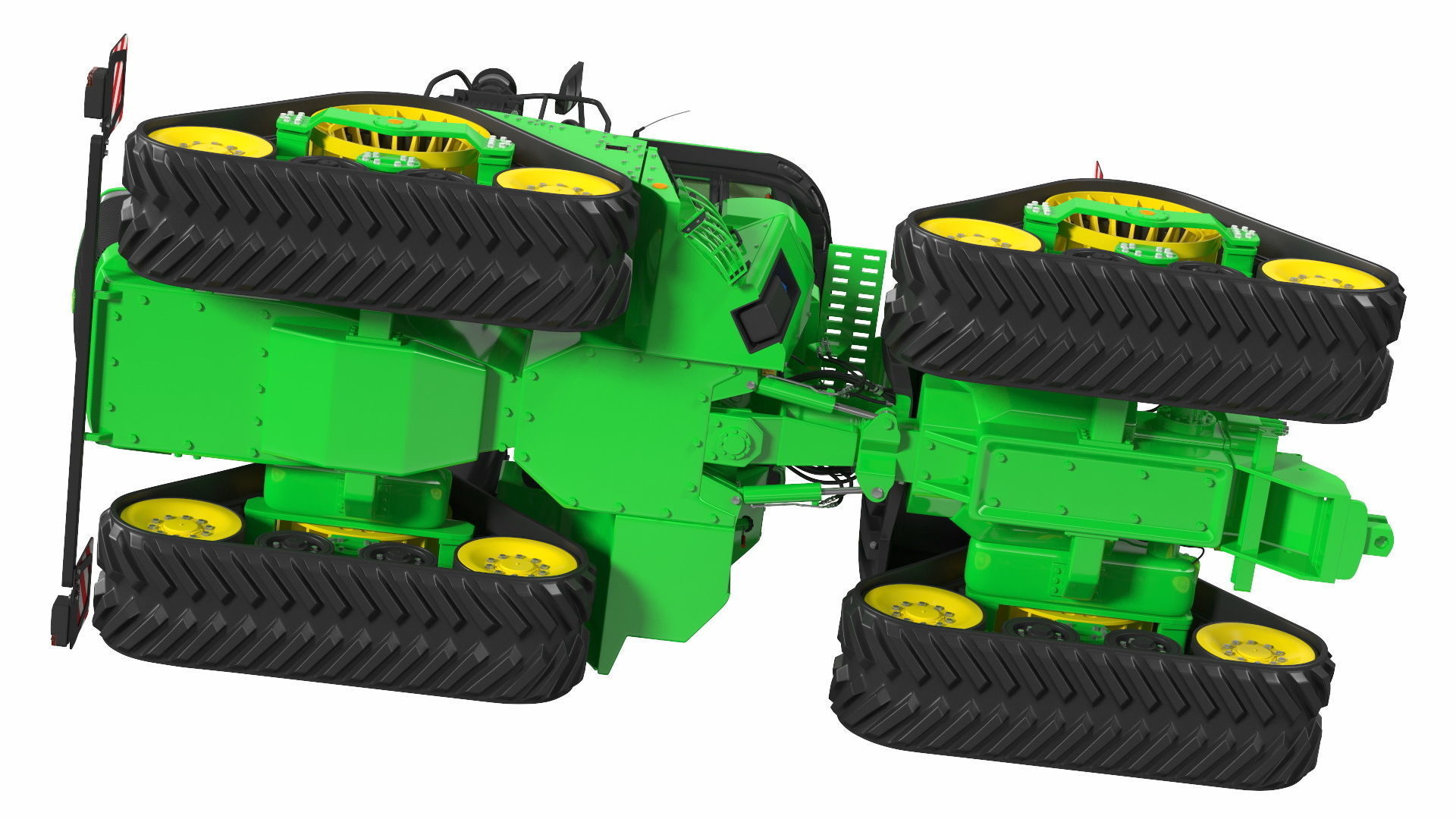John Deere Four Track 9RX Series Tractor Clean Rigged 3D model_26