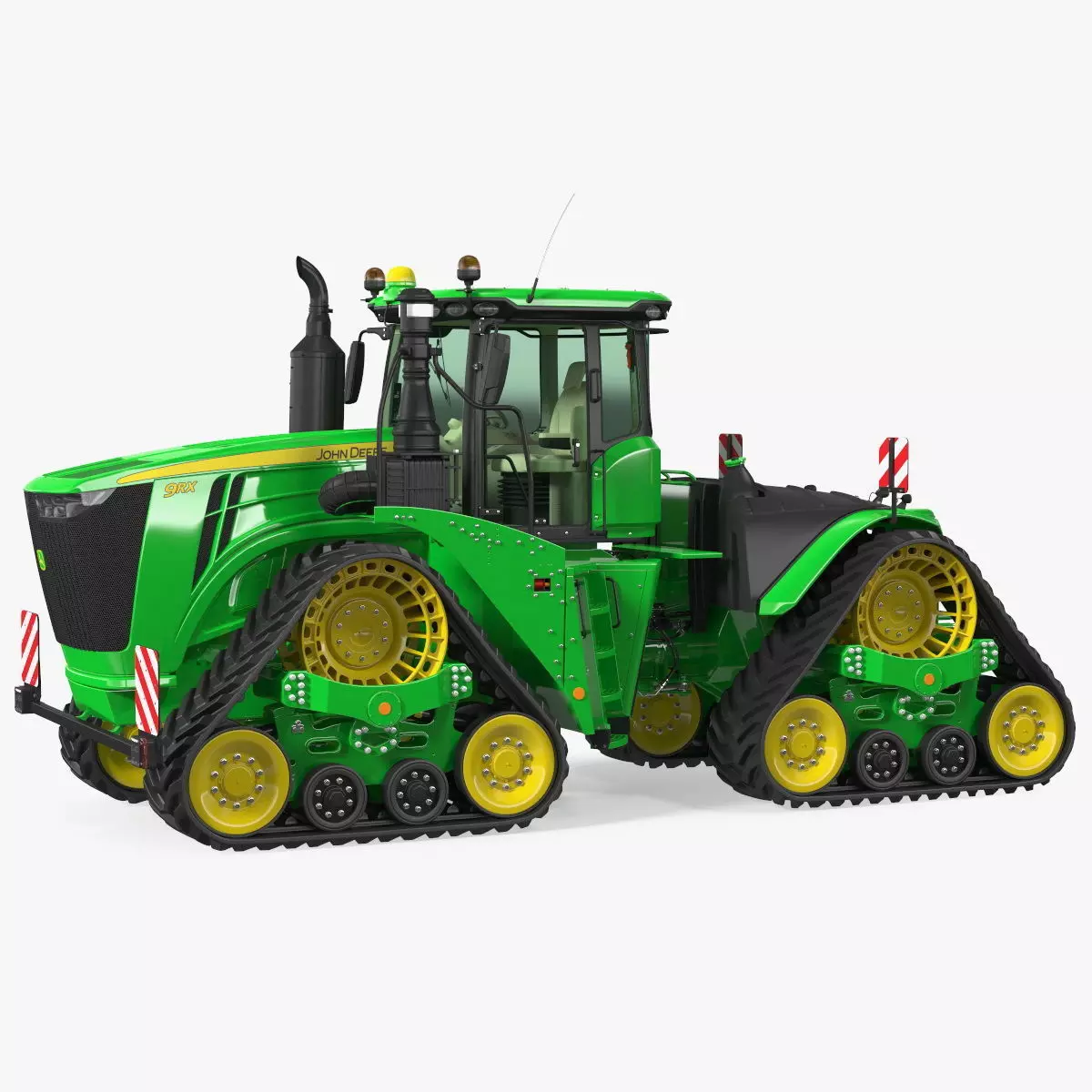 John Deere Four Track 9RX Series Tractor Clean Rigged 3D model_0