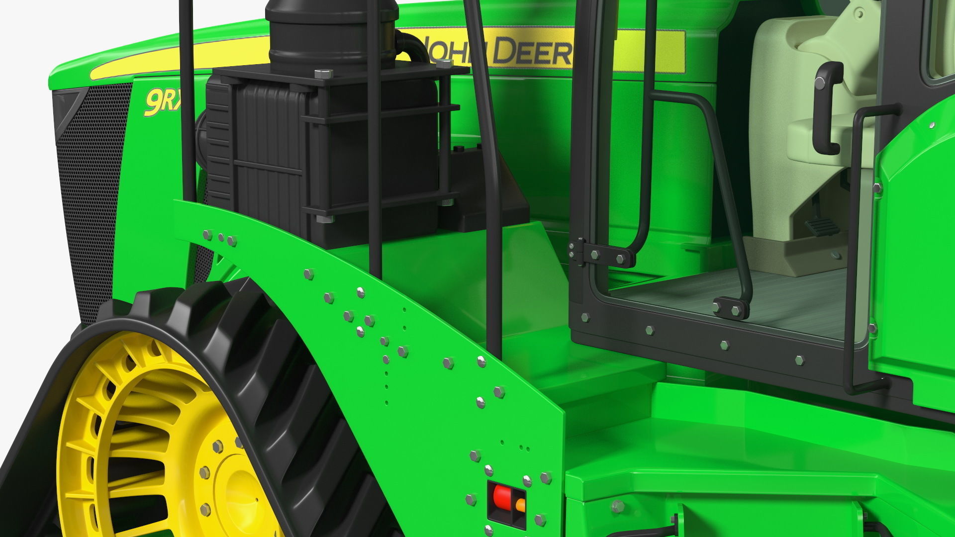 John Deere Four Track 9RX Series Tractor Clean Rigged 3D model_22