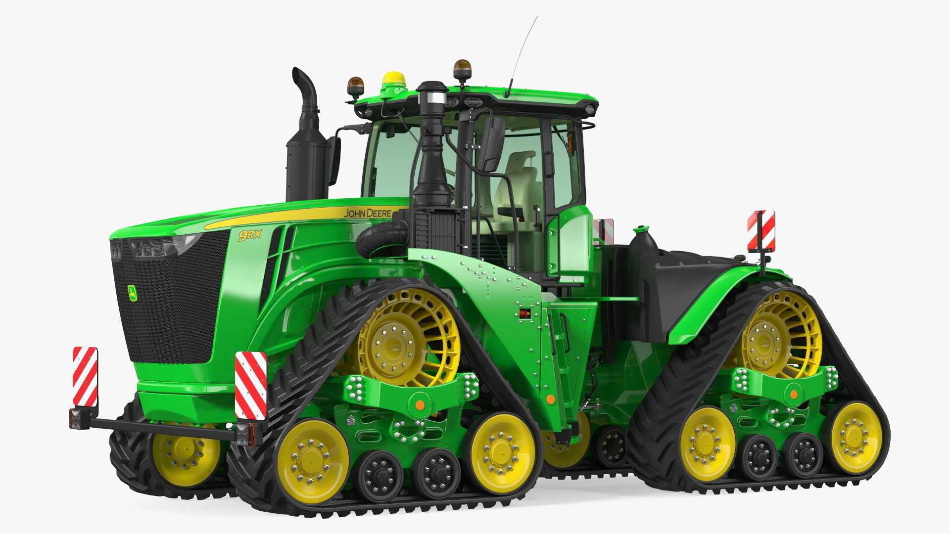 John Deere Four Track 9RX Series Tractor Clean Rigged 3D model_1
