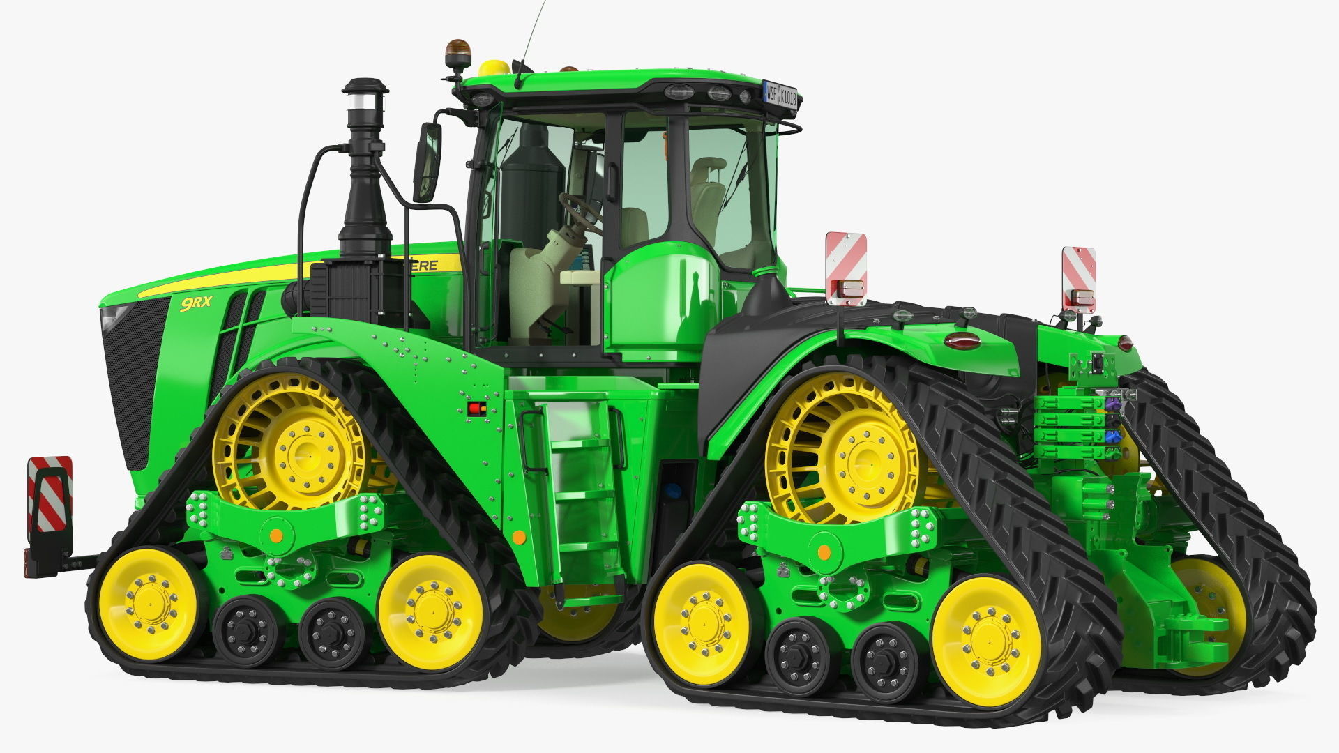 John Deere Four Track 9RX Series Tractor Clean Rigged 3D model_13