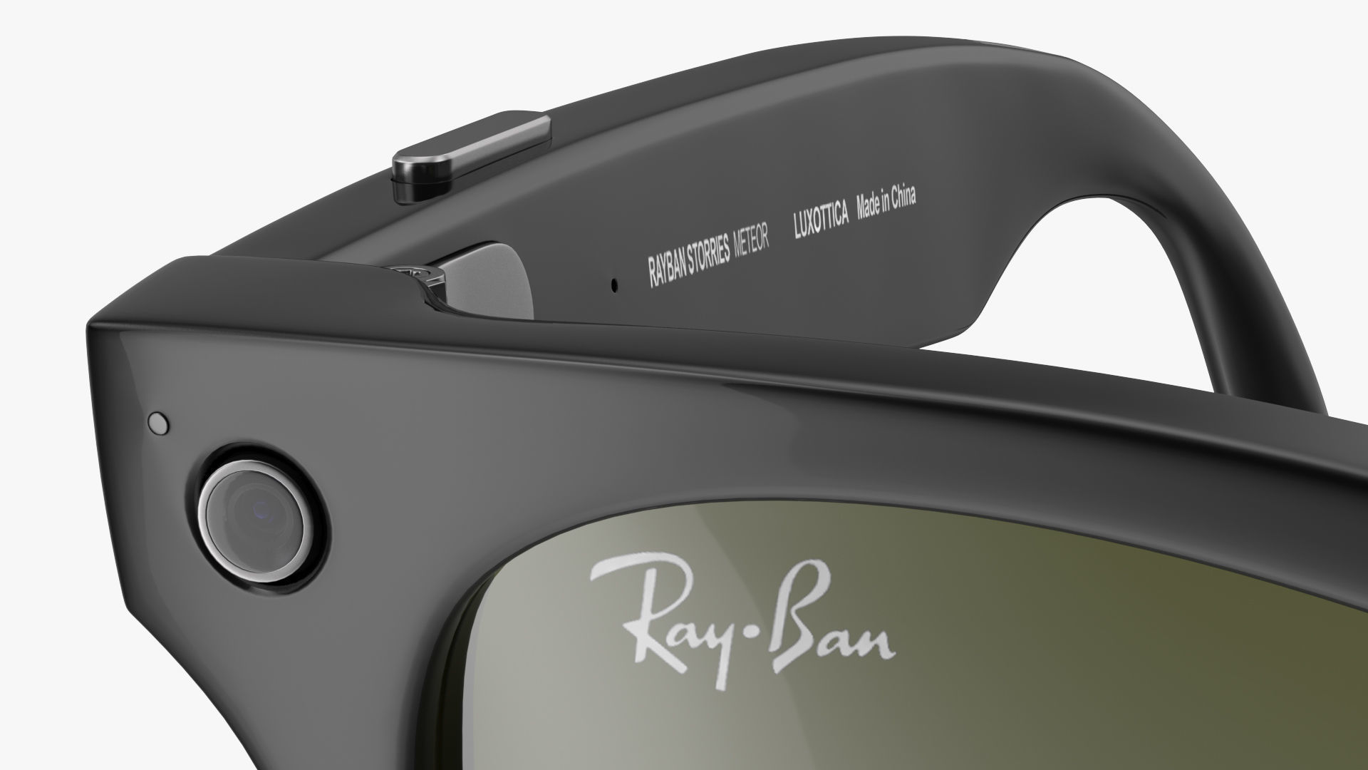 Ray Ban Stories Meteor Black Smart Glasses Green Solid 3D model_14