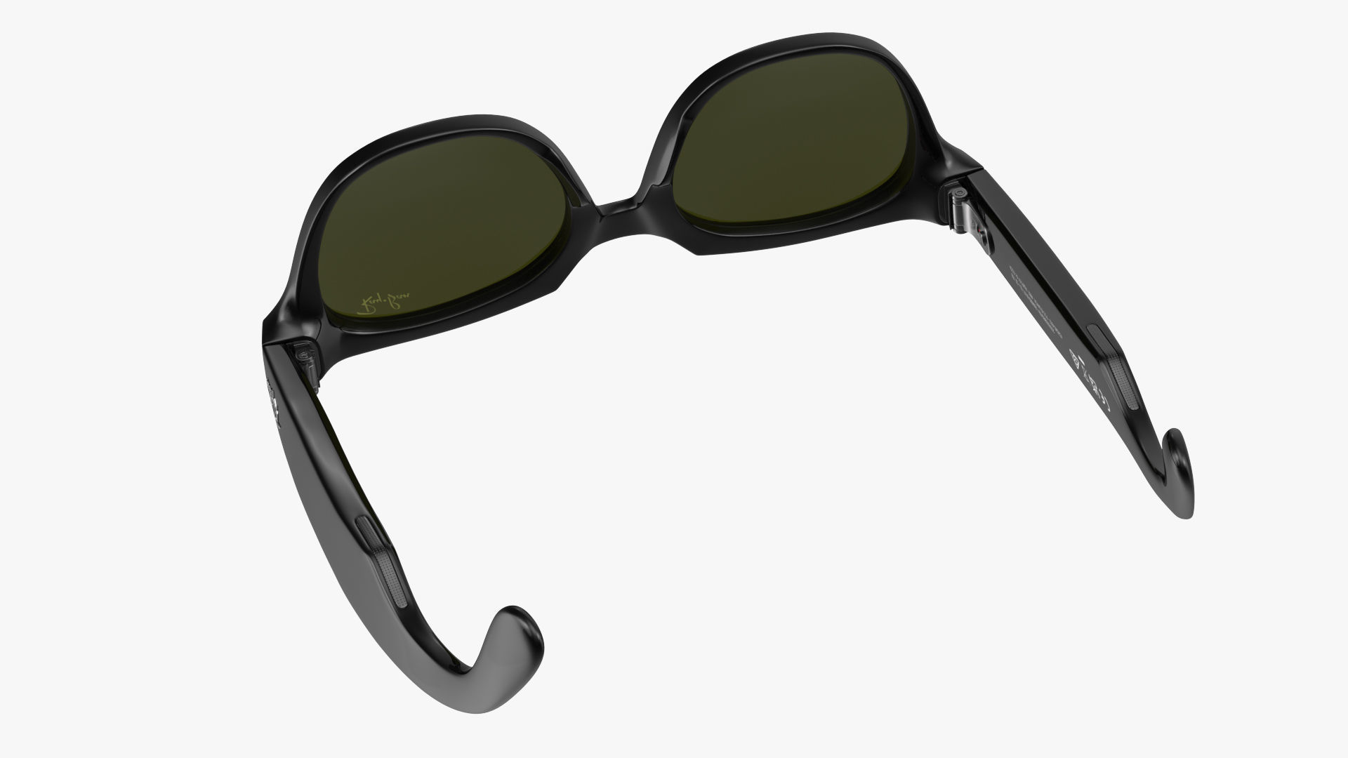 Ray Ban Stories Meteor Black Smart Glasses Green Solid 3D model_11