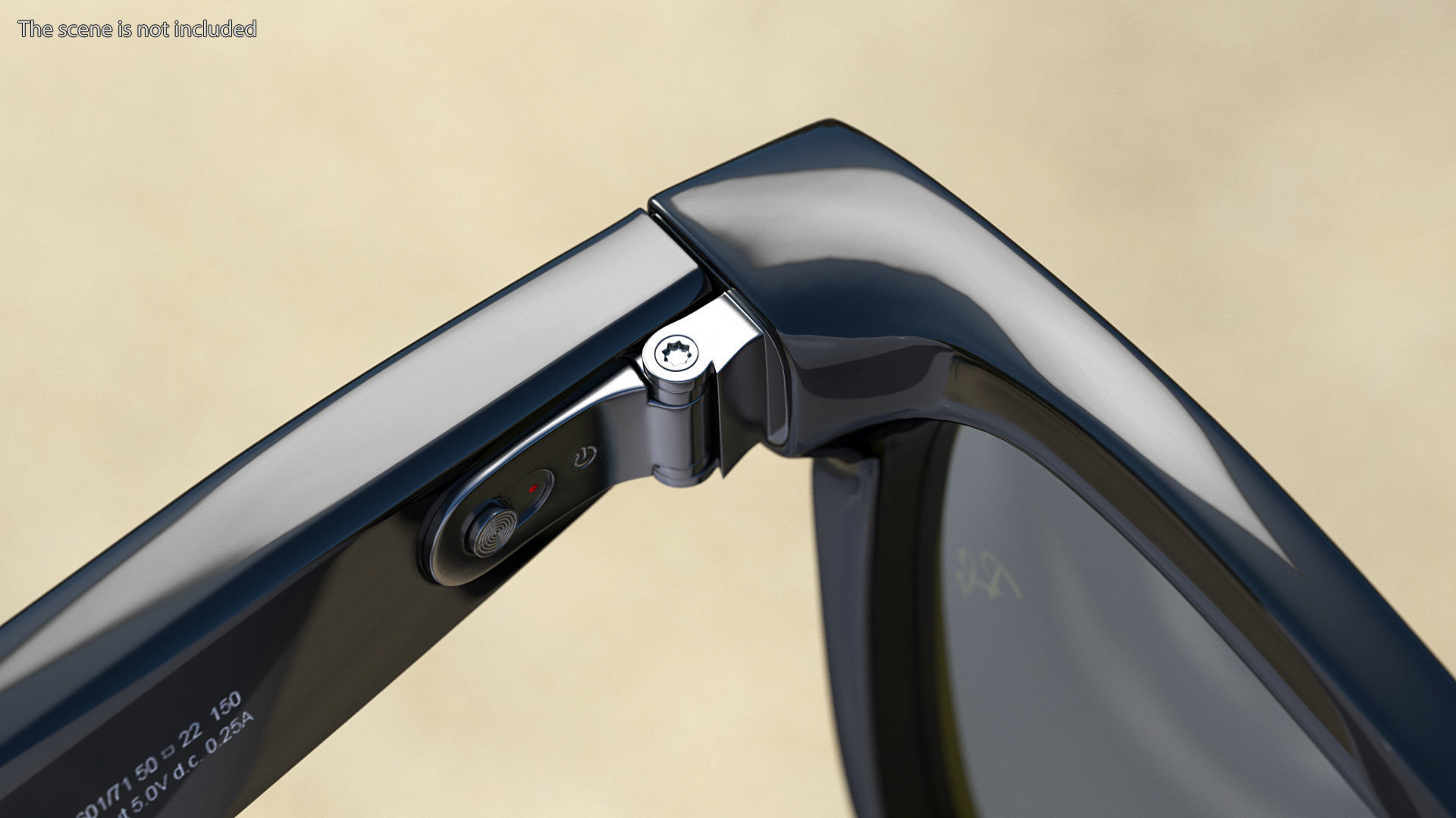 Ray Ban Stories Meteor Black Smart Glasses Green Solid 3D model_5