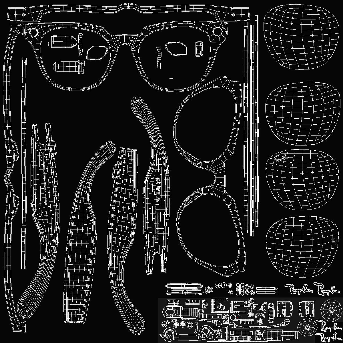 Ray Ban Stories Meteor Black Smart Glasses Green Solid 3D model_20