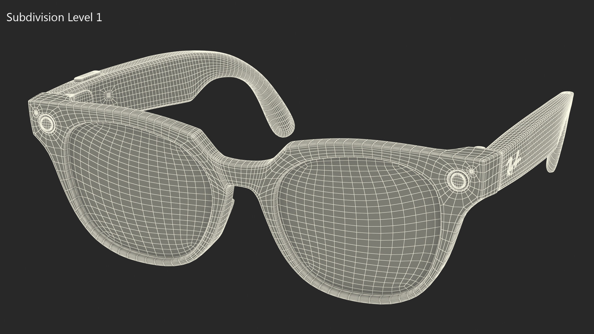 Ray Ban Stories Meteor Black Smart Glasses Green Solid 3D model_19