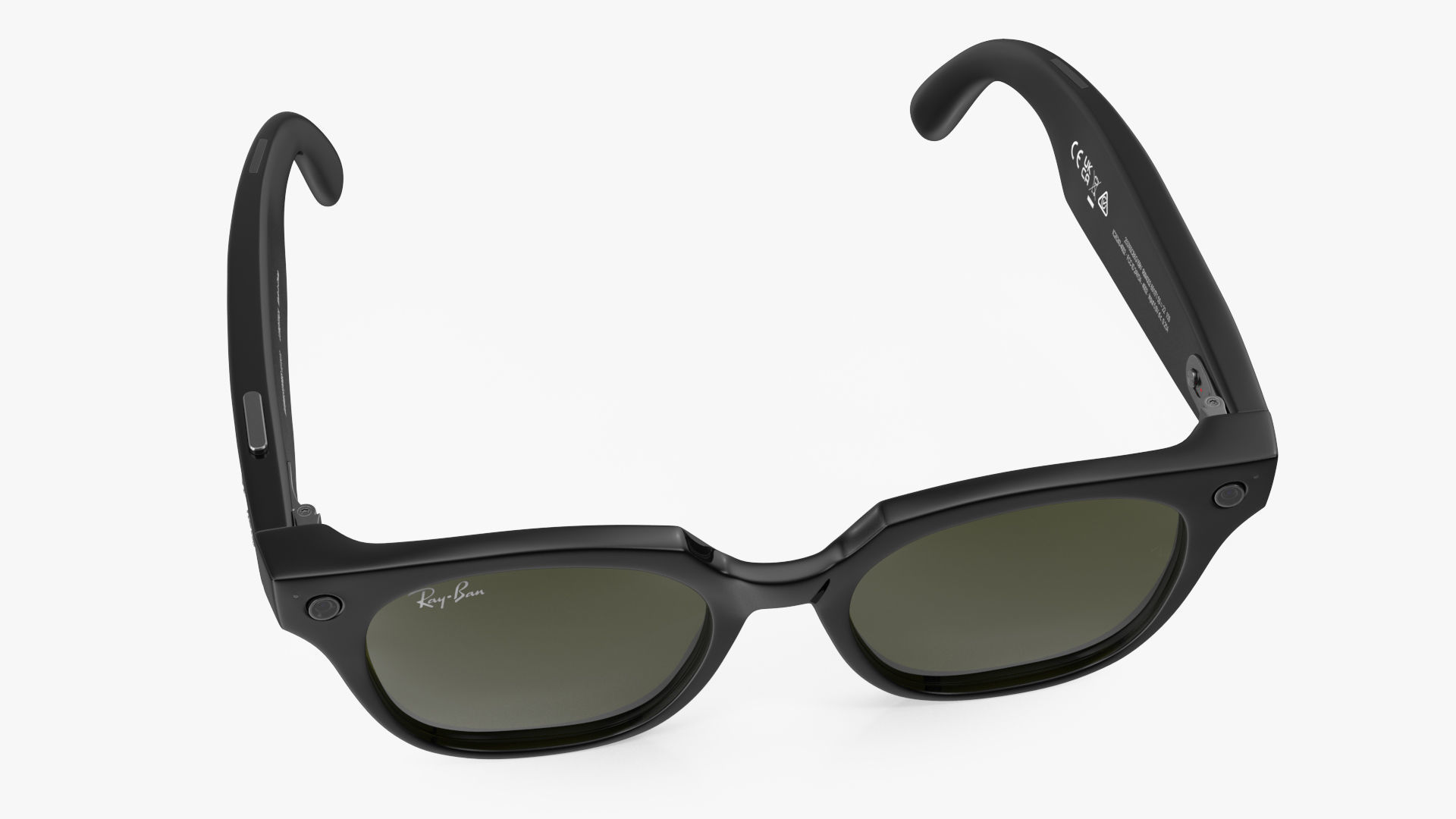 Ray Ban Stories Meteor Black Smart Glasses Green Solid 3D model_8