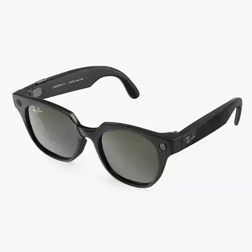 Ray Ban Stories Meteor Black Smart Glasses Green Solid 3D model