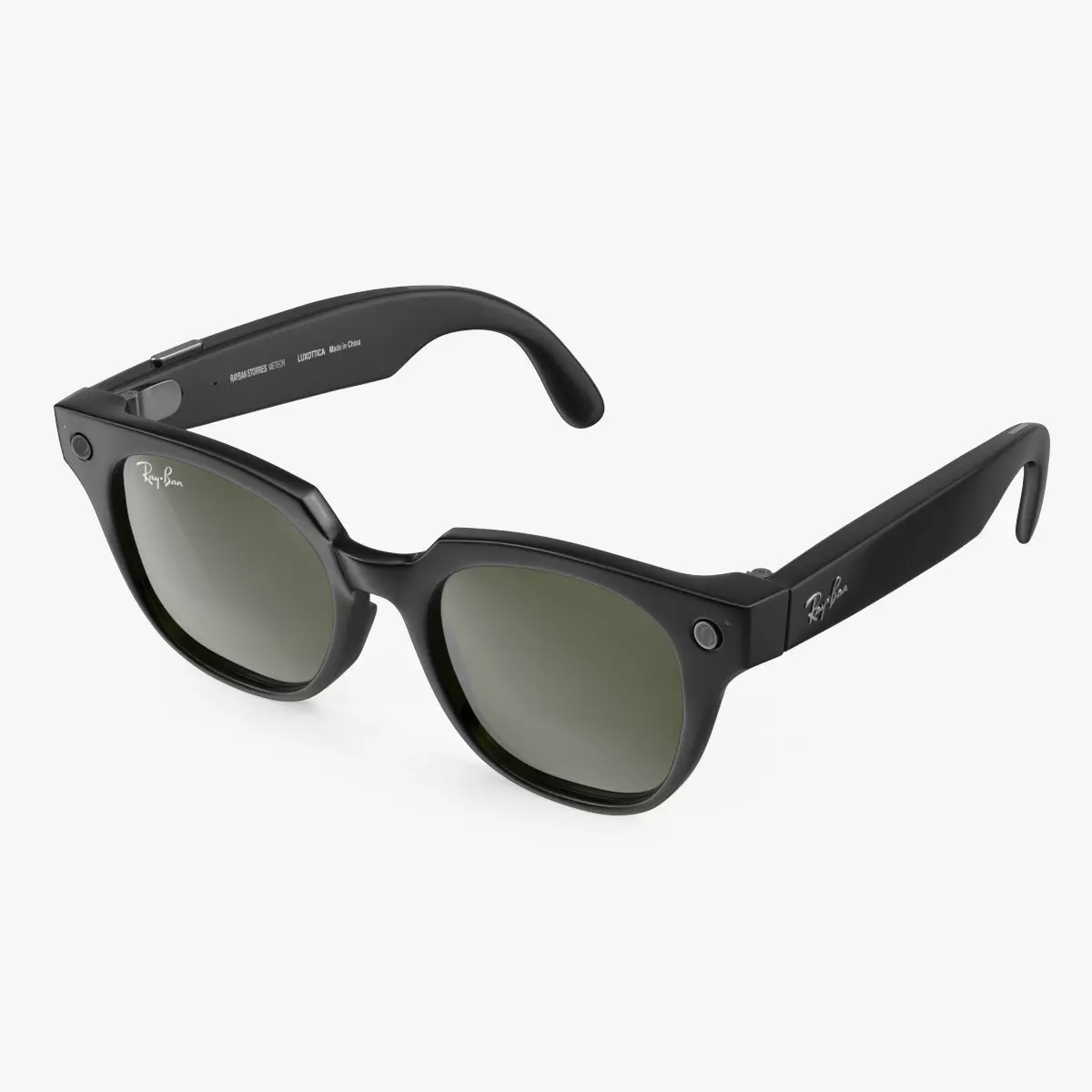 Ray Ban Stories Meteor Black Smart Glasses Green Solid 3D model_0