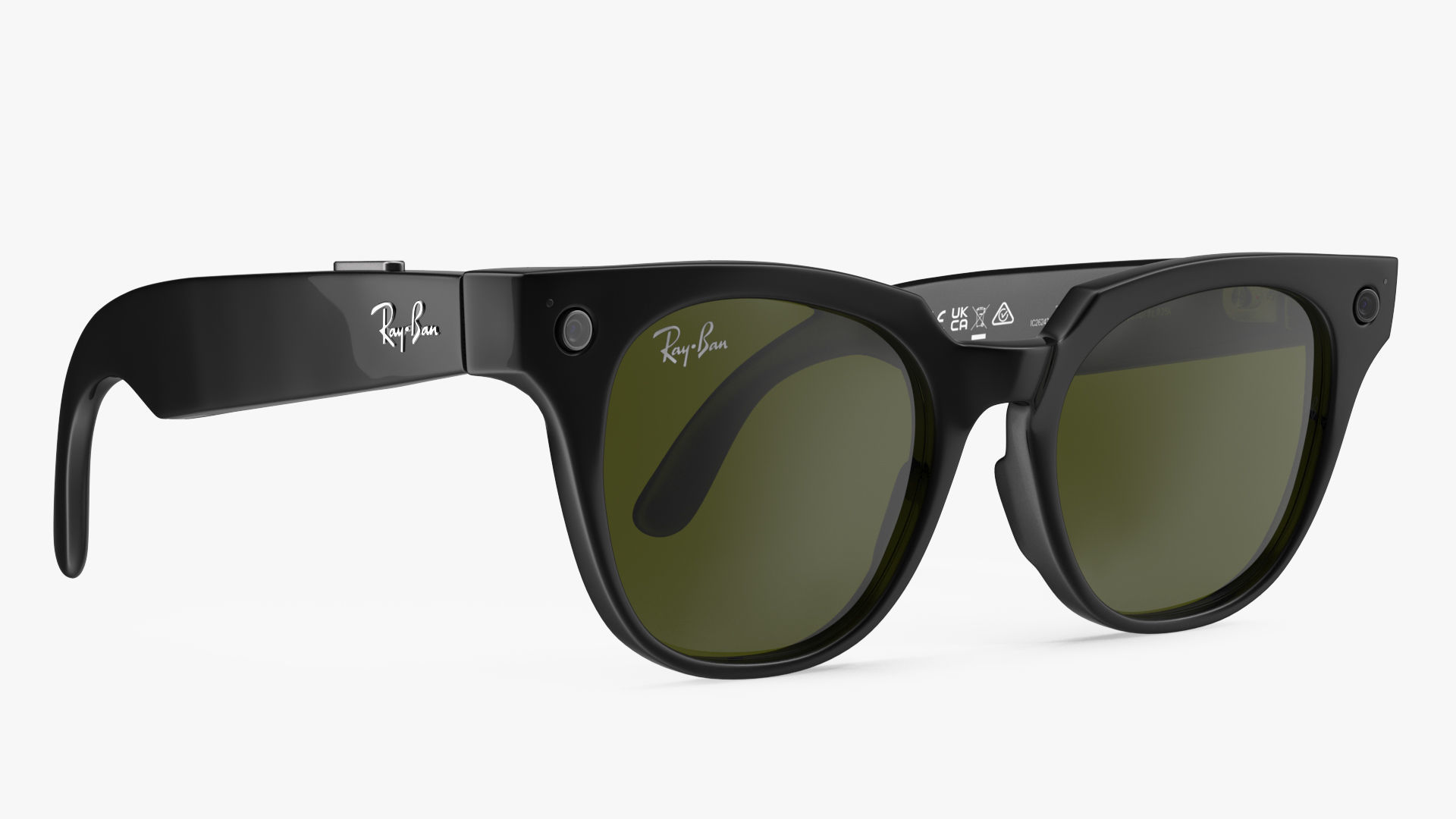 Ray Ban Stories Meteor Black Smart Glasses Green Solid 3D model_10