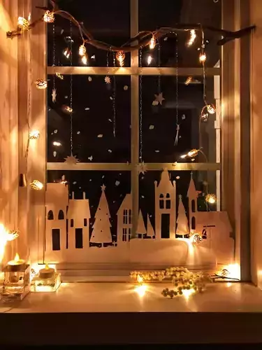 Christmas Village Silhouette  3D print model