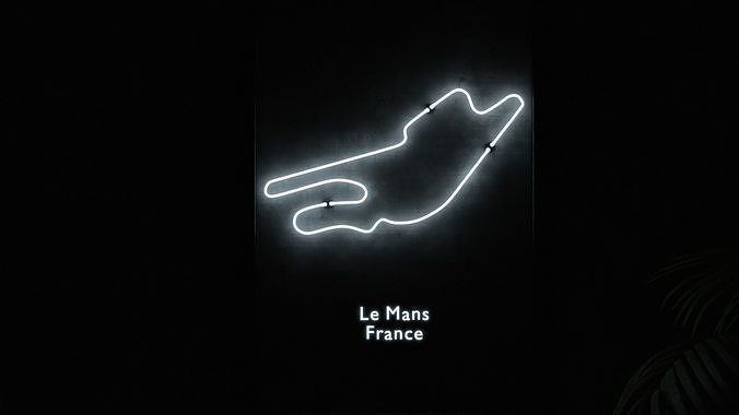 Neon 3D Model 17 - Race Track 2 - Le Mans 3D model