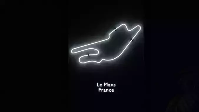 Neon 3D Model 17 - Race Track 2 - Le Mans 3D model