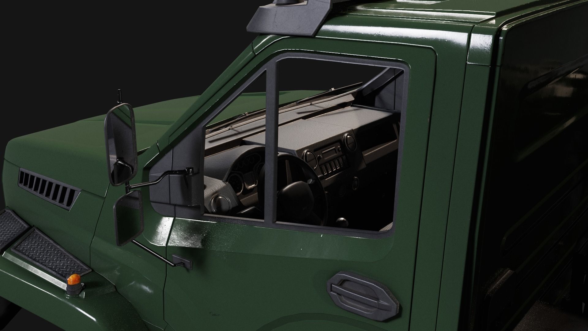Ural Truck Low-poly 3D model_11