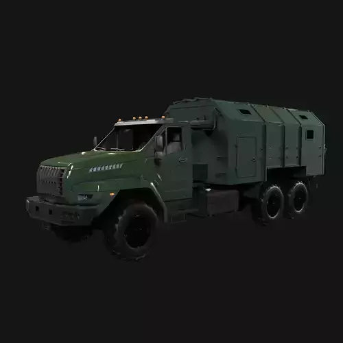 Ural Truck Low-poly 3D model Ural Truck Low-poly 3D model