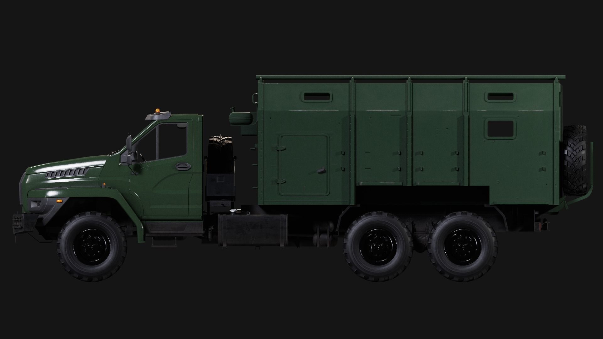 Ural Truck Low-poly 3D model_2