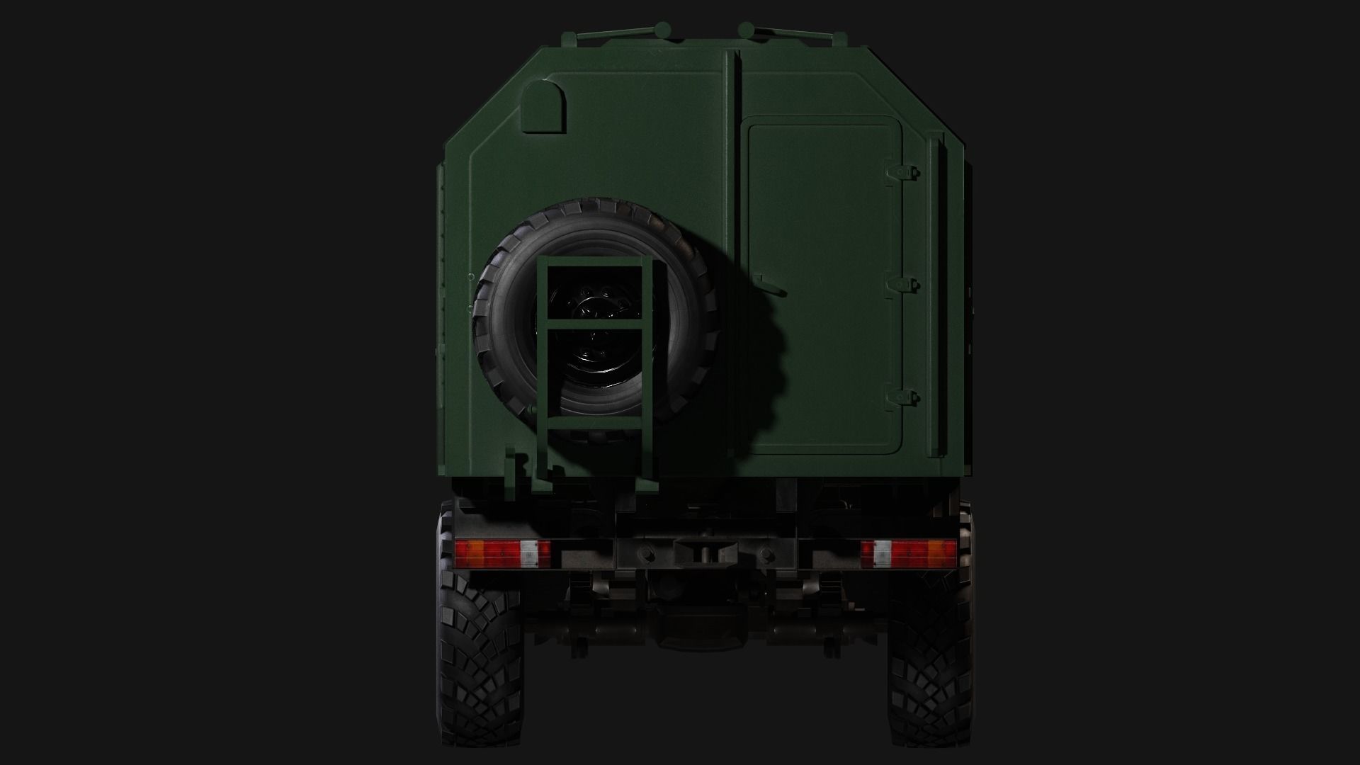 Ural Truck Low-poly 3D model_4