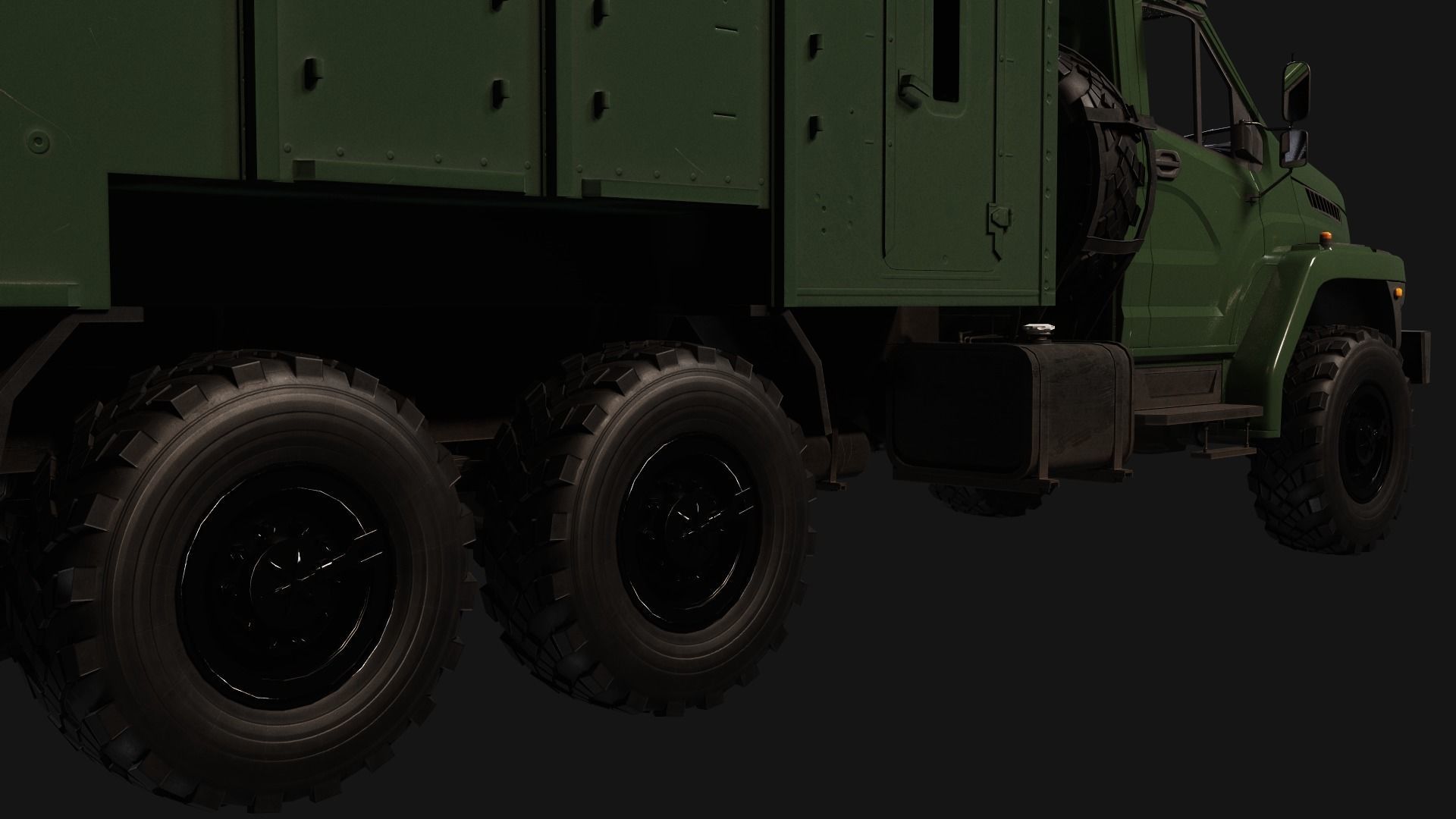 Ural Truck Low-poly 3D model_9