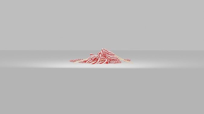 Christmas Candies Low-poly 3D model 4