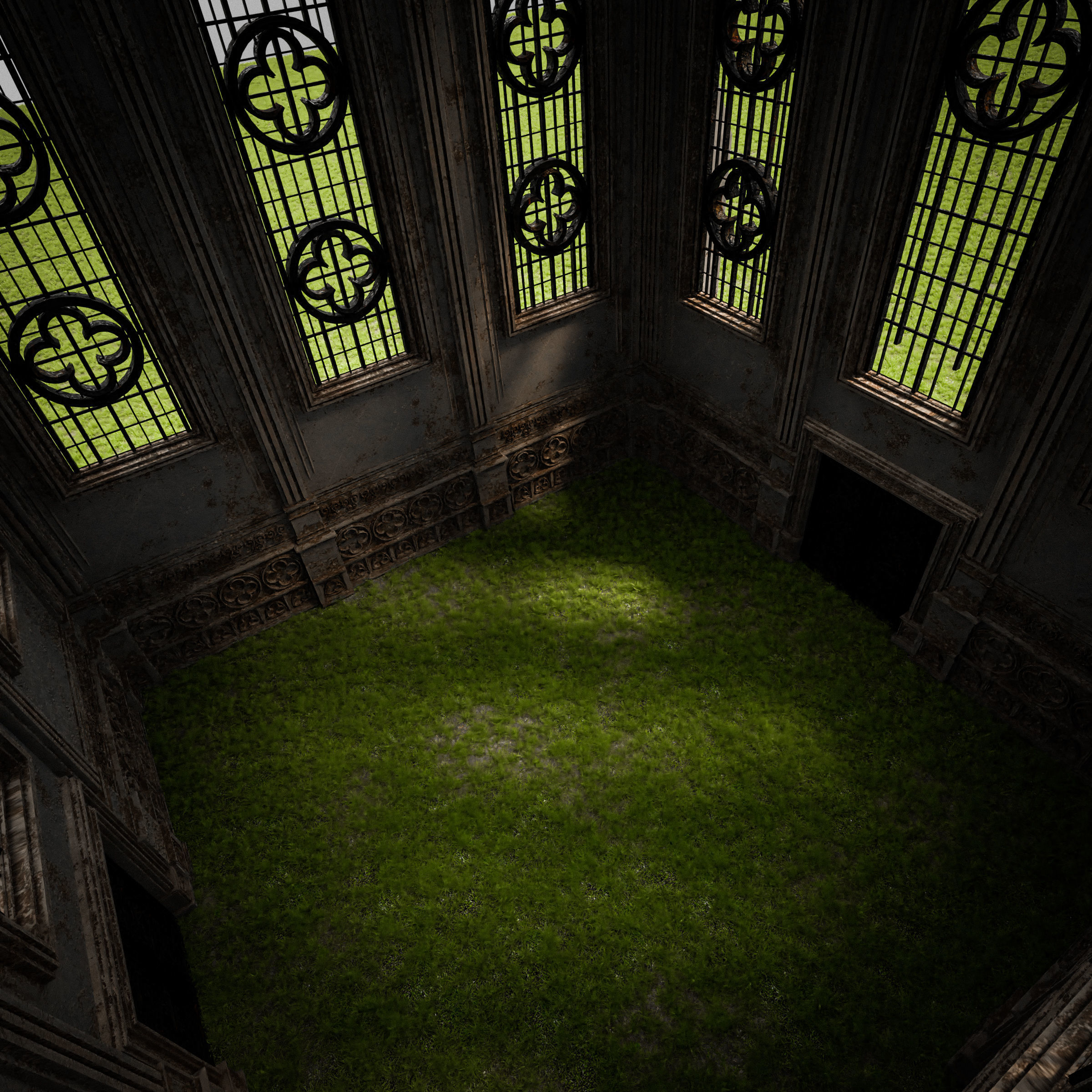 GOTHIC CASTLE BUILDING 5 Low-poly 3D model_9