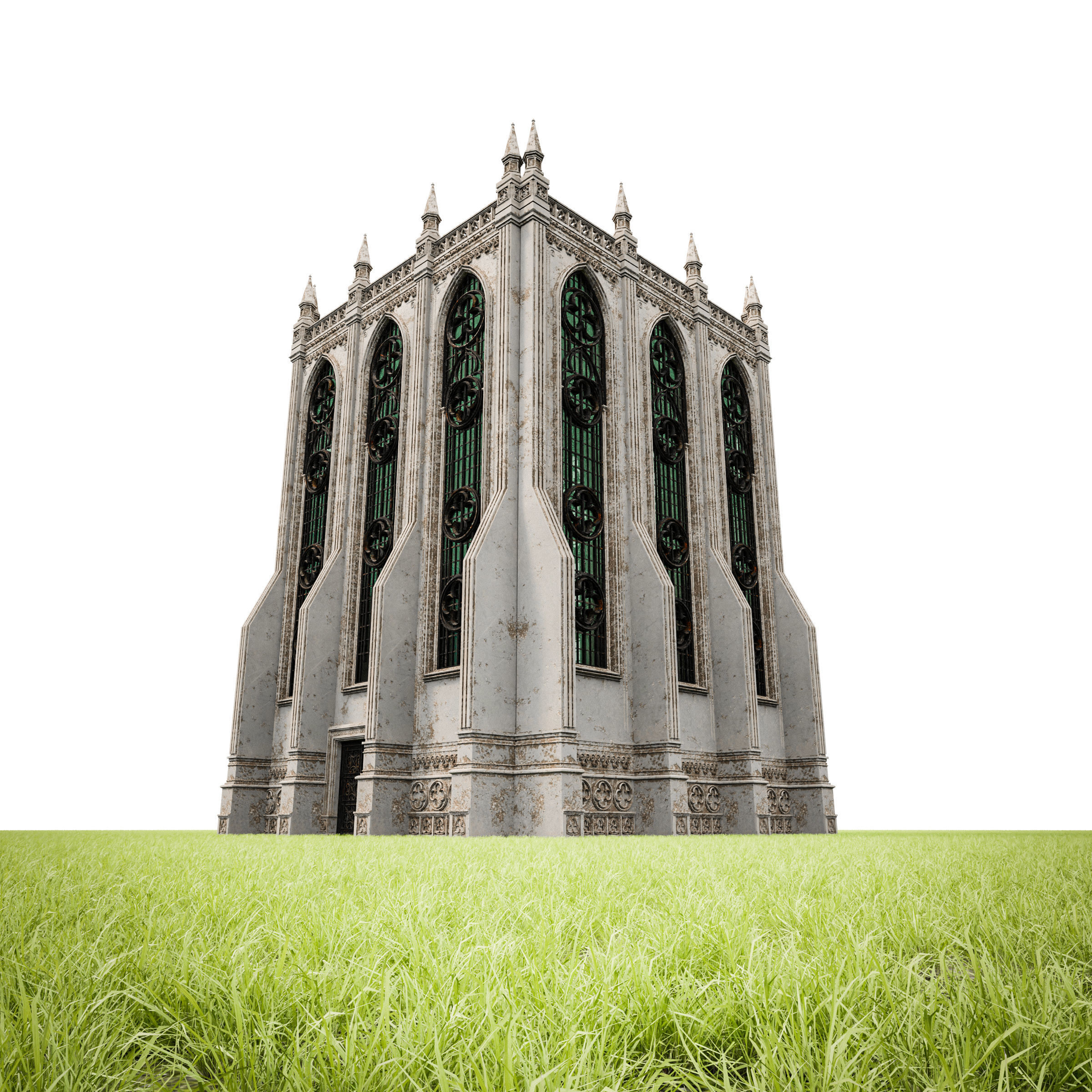 GOTHIC CASTLE BUILDING 5 Low-poly 3D model_3