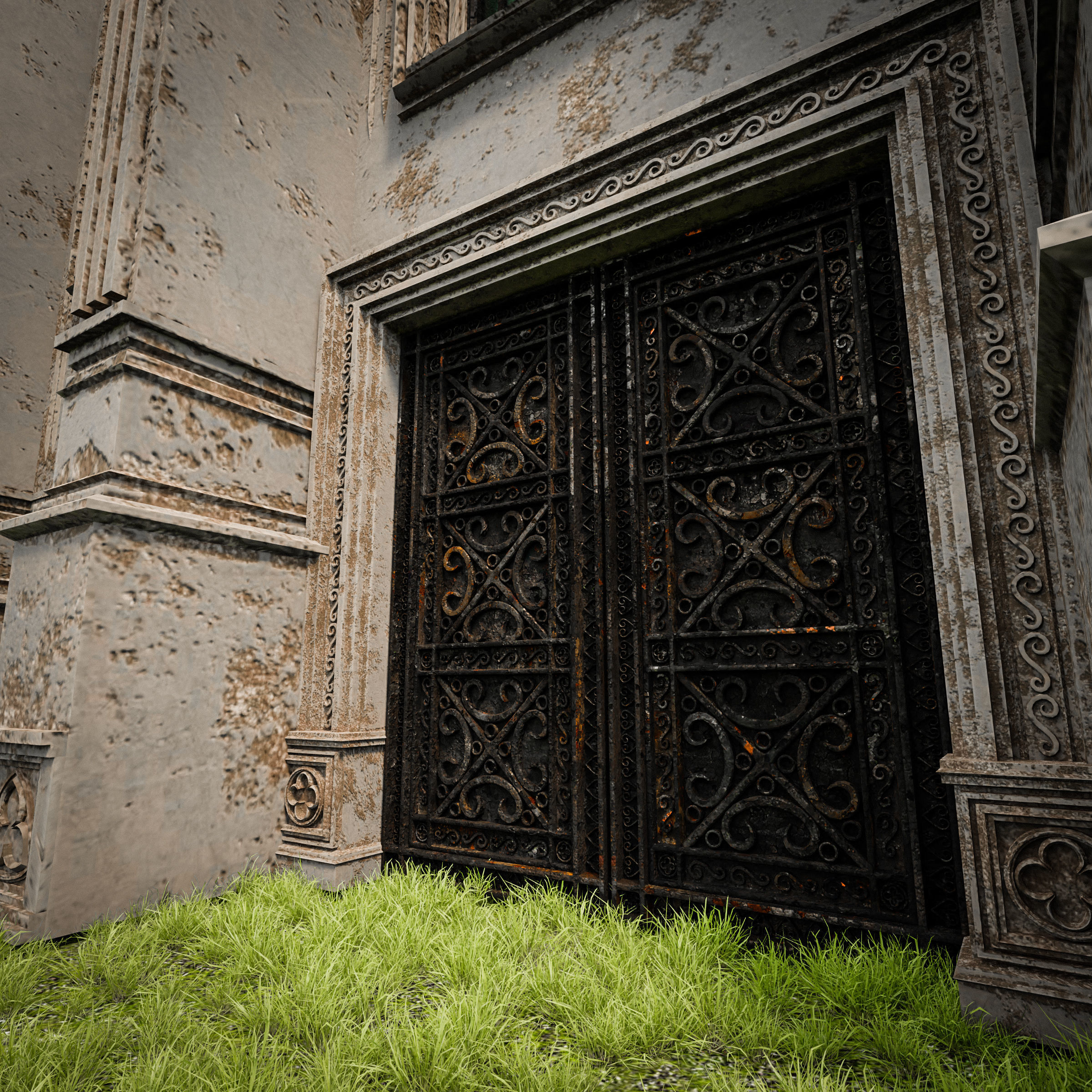 GOTHIC CASTLE BUILDING 5 Low-poly 3D model_4