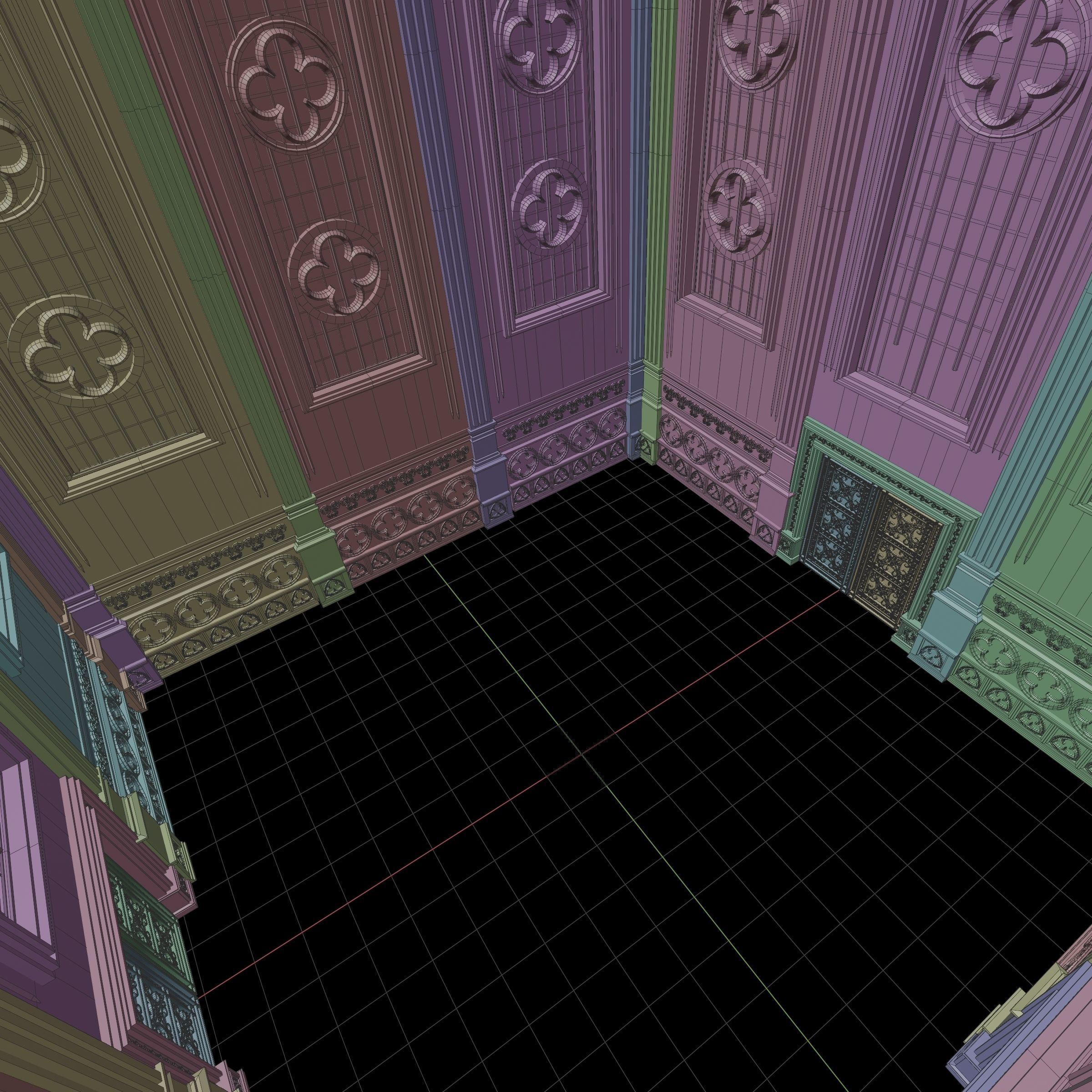 GOTHIC CASTLE BUILDING 5 Low-poly 3D model_17