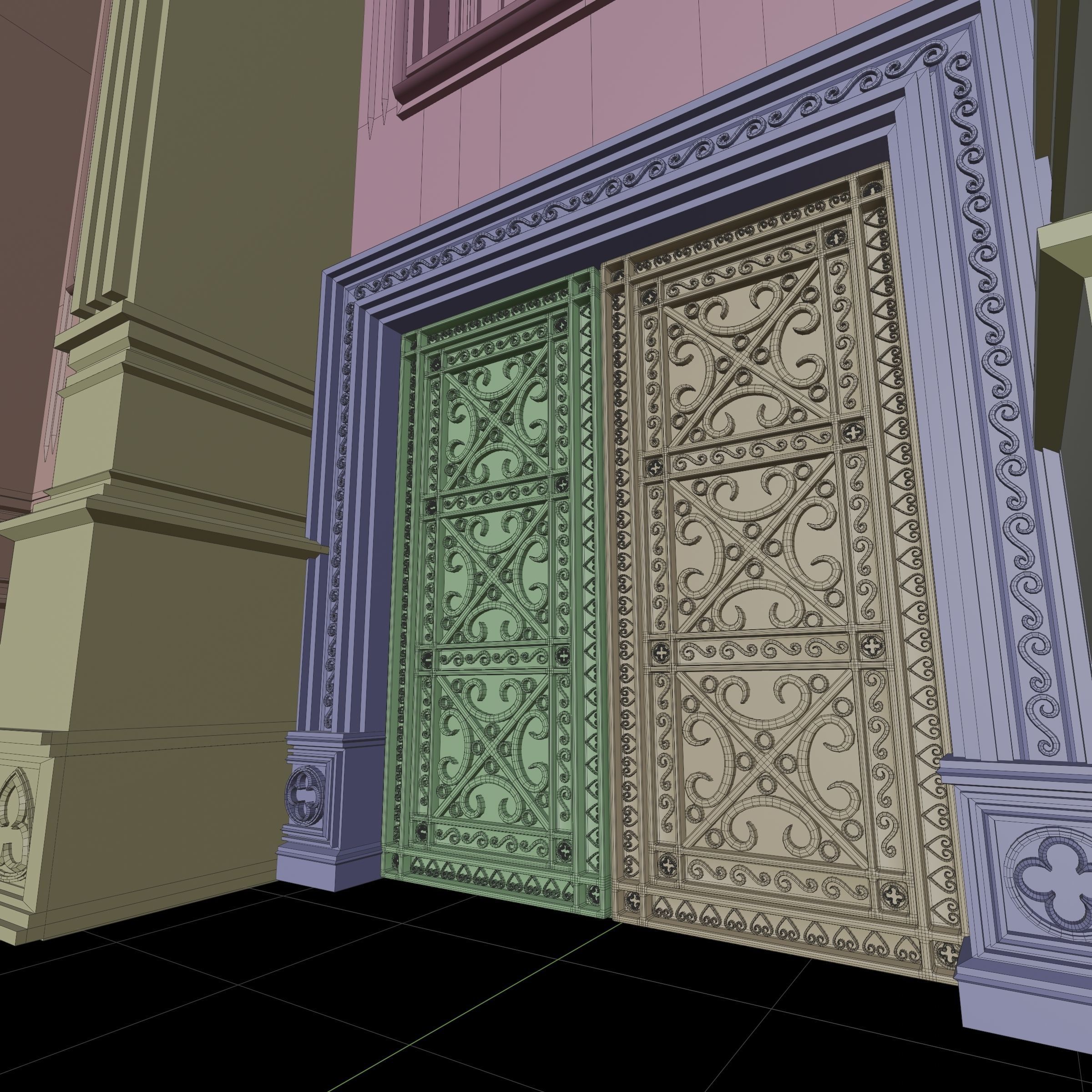 GOTHIC CASTLE BUILDING 5 Low-poly 3D model_14