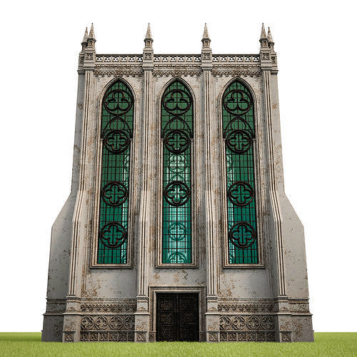 GOTHIC CASTLE BUILDING 5 Low-poly 3D model