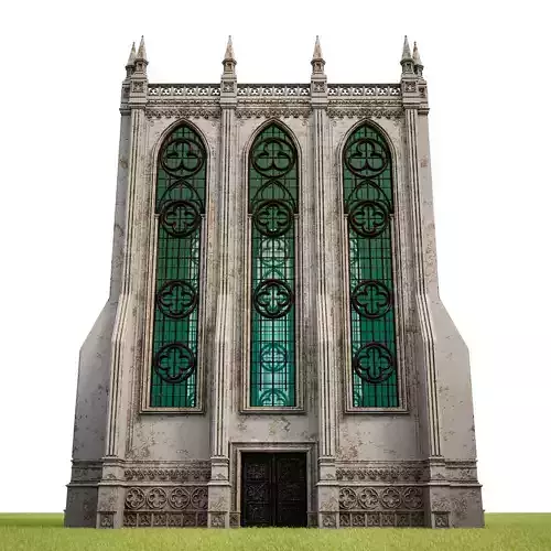 GOTHIC CASTLE BUILDING 5 Low-poly 3D model