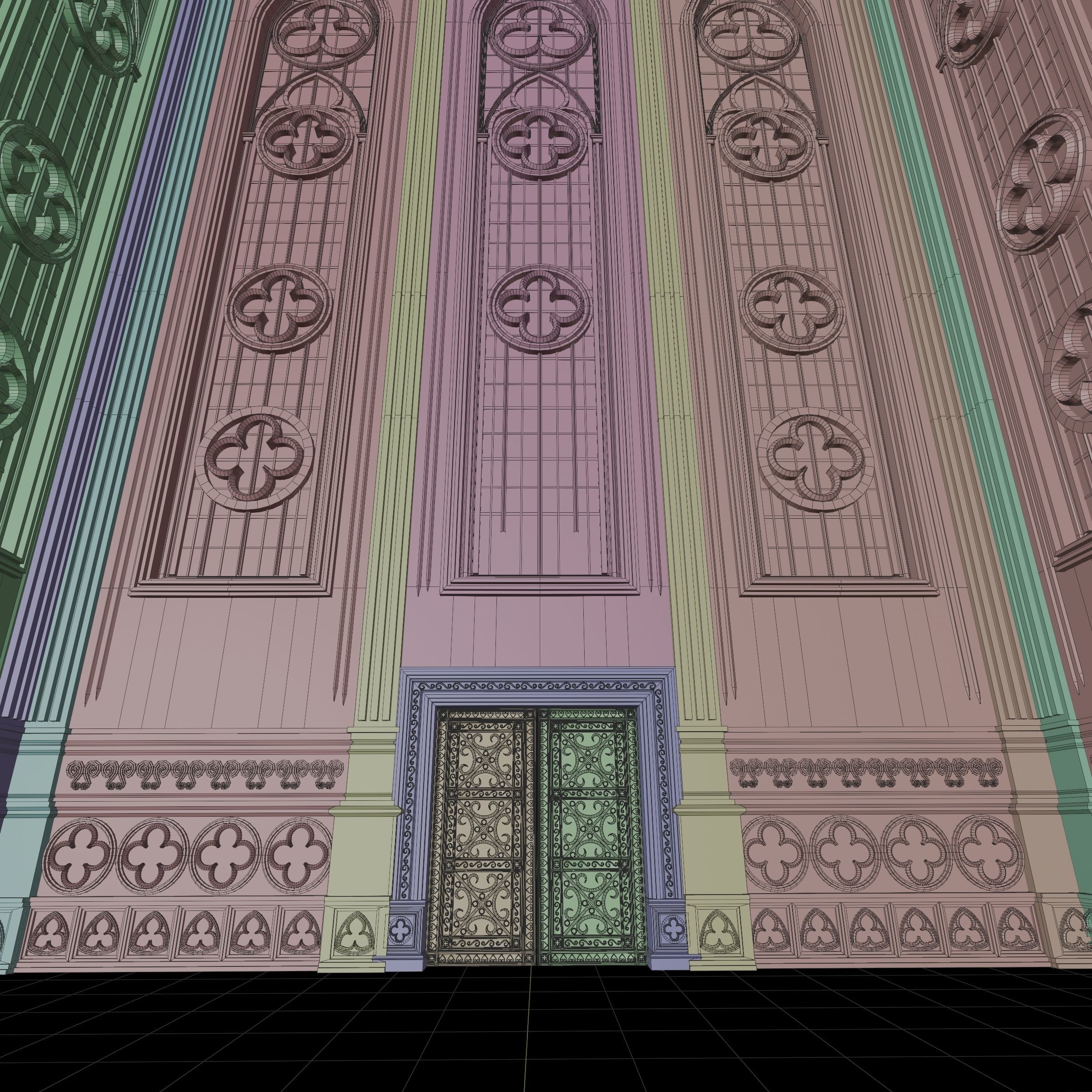 GOTHIC CASTLE BUILDING 5 Low-poly 3D model_19