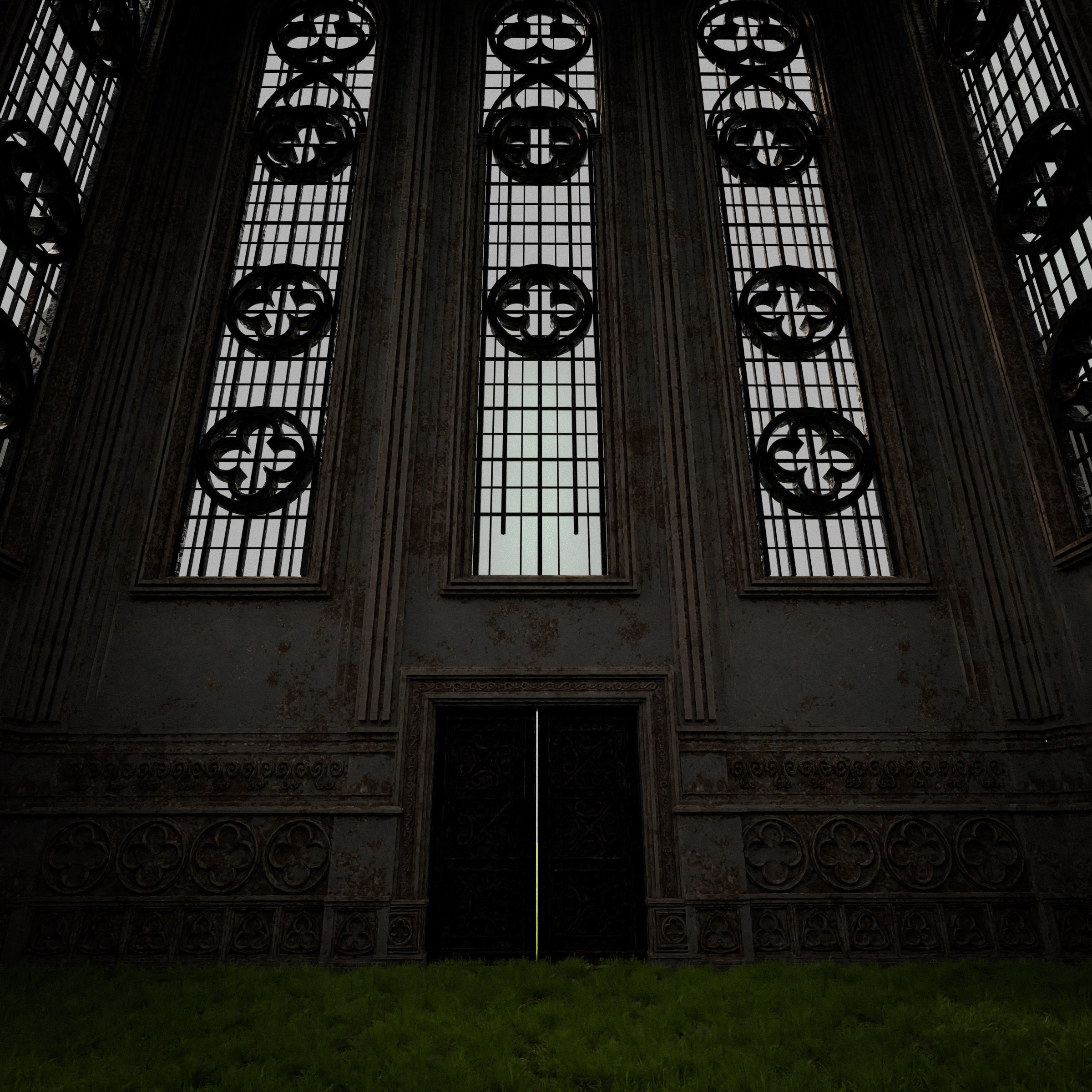 GOTHIC CASTLE BUILDING 5 Low-poly 3D model_6