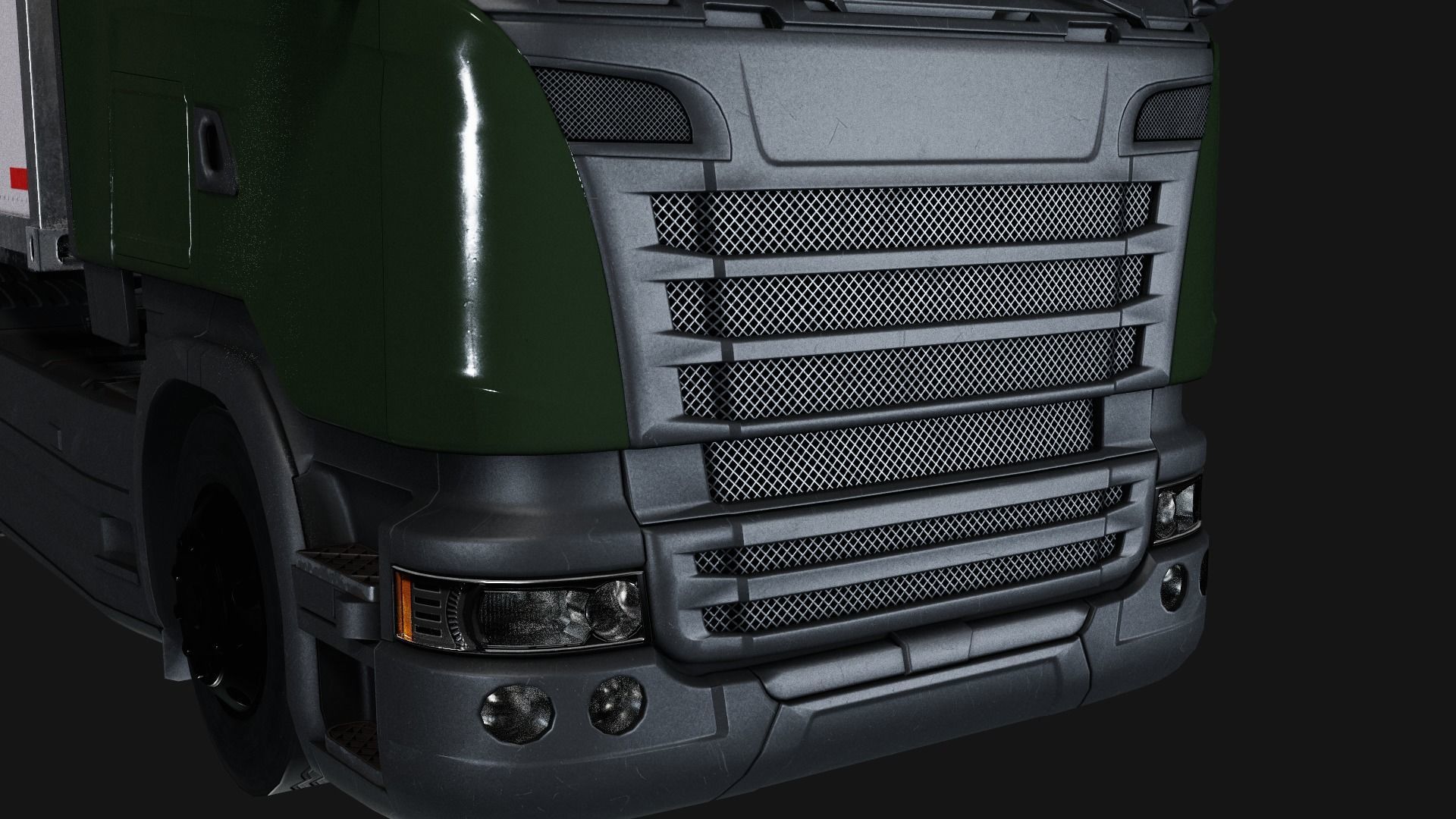 Cargo Truck Low-poly 3D model_10