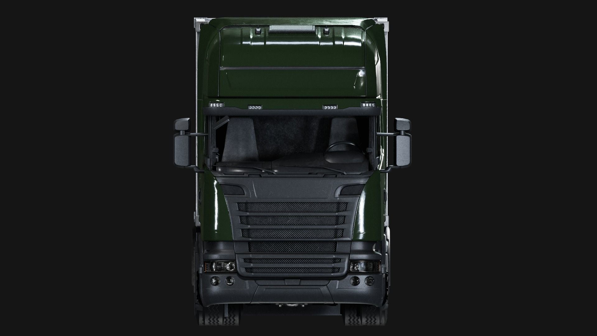 Cargo Truck Low-poly 3D model_5