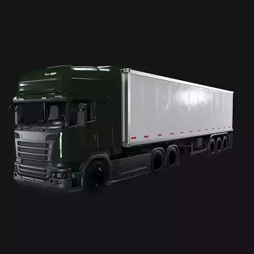 Cargo Truck Low-poly 3D model