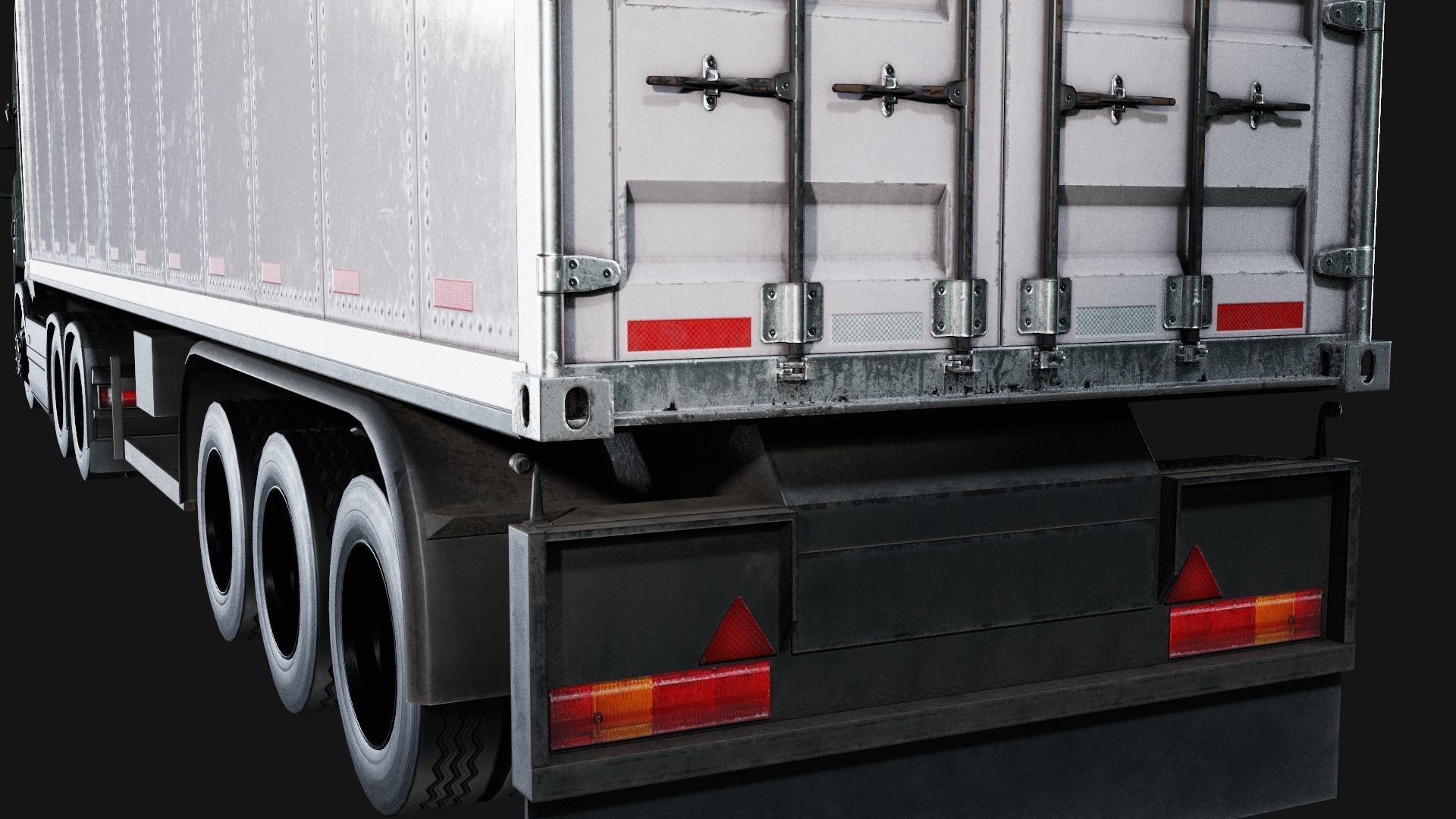 Cargo Truck Low-poly 3D model_8