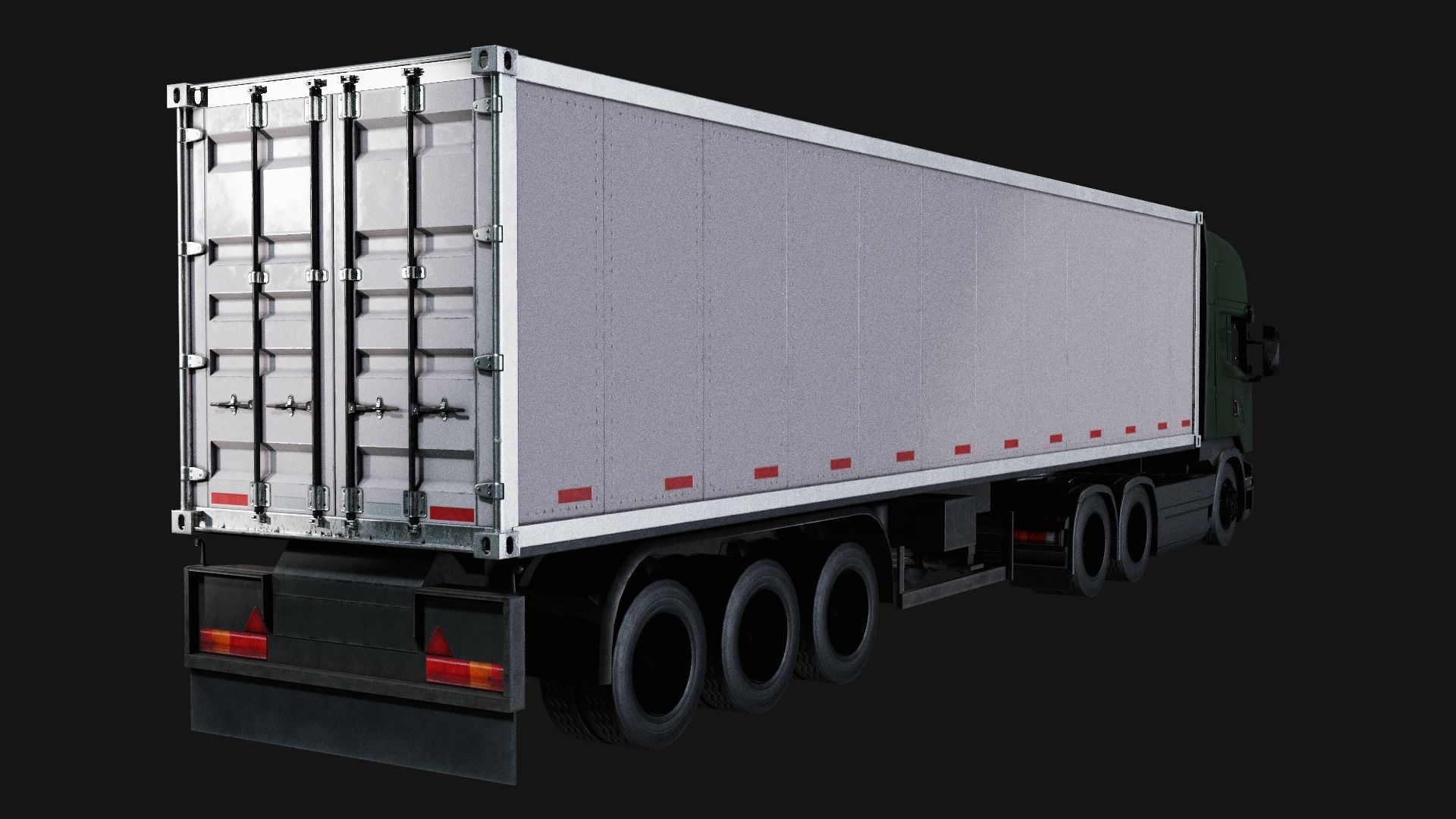 Cargo Truck Low-poly 3D model_1