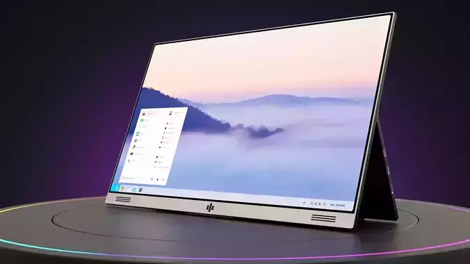 Realistic 3D model of a Portable Monitor