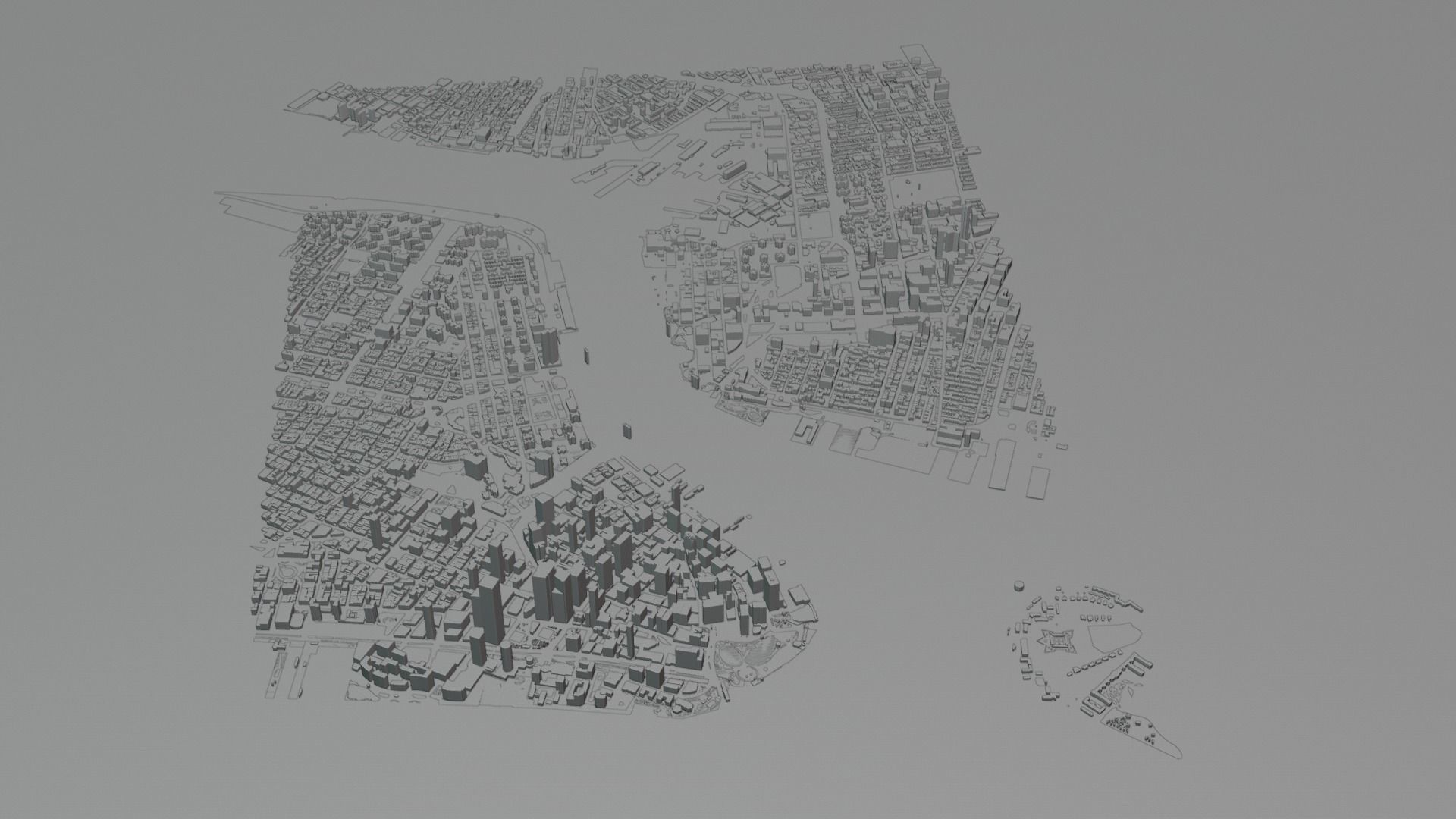 the city map Free low-poly 3D model_1