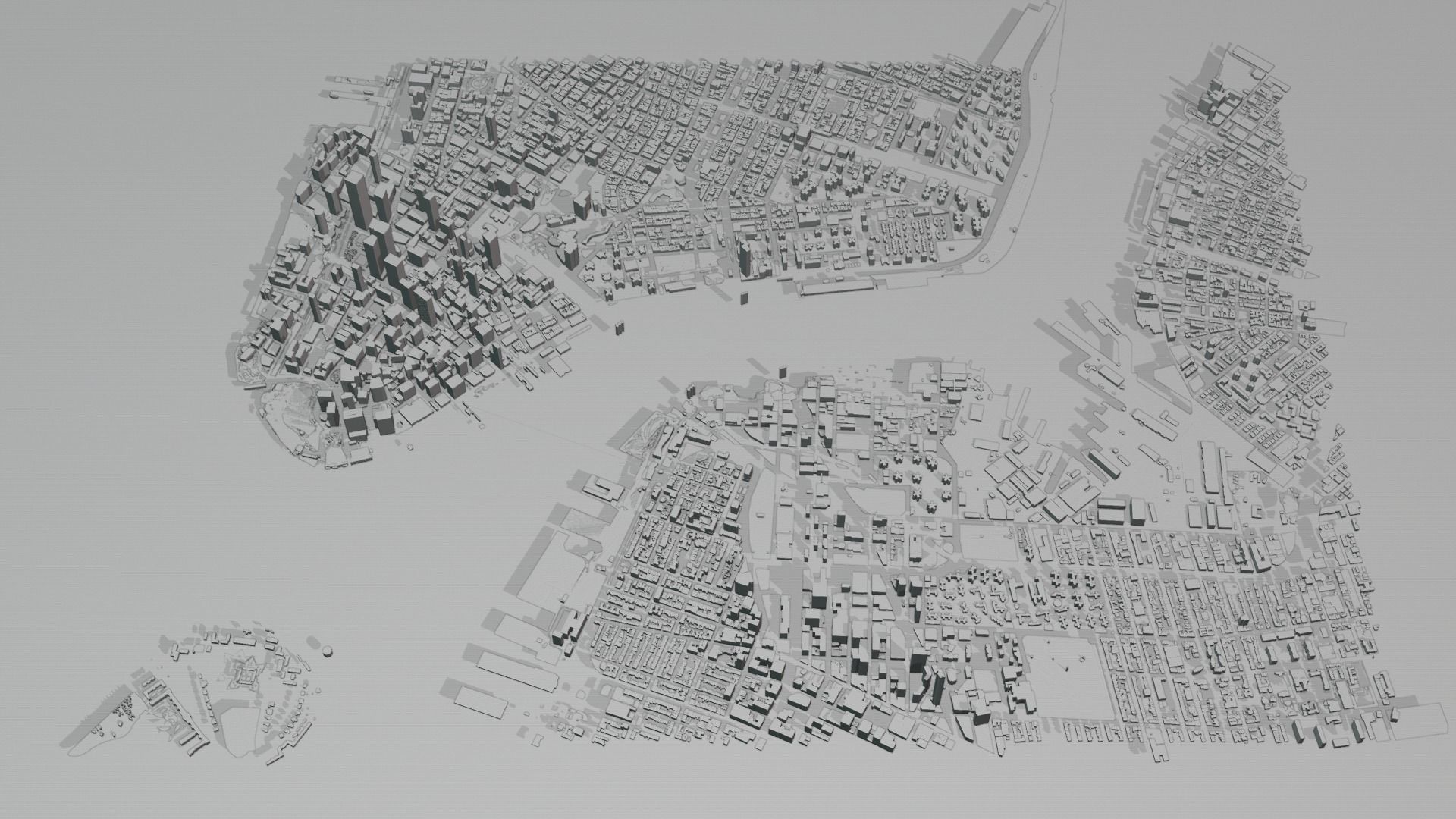 the city map Free low-poly 3D model_2