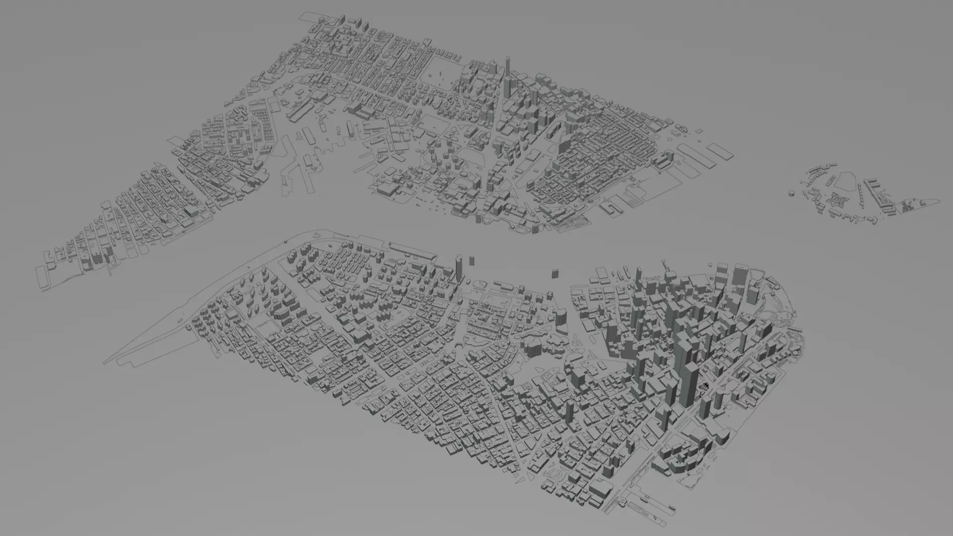 the city map Free low-poly 3D model_0