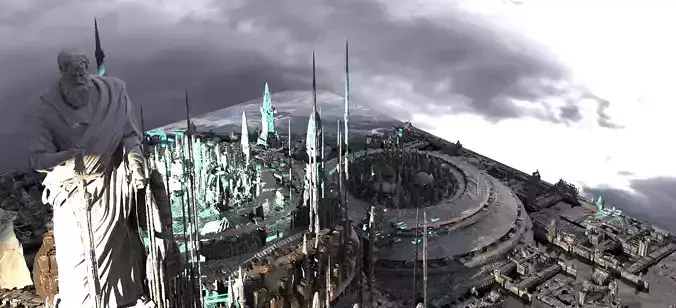 Mount Olympus Advanced City with Statues Kit bash 