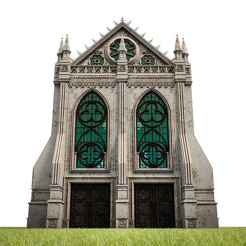 GOTHIC CASTLE BUILDING 8 Low-poly 3D model