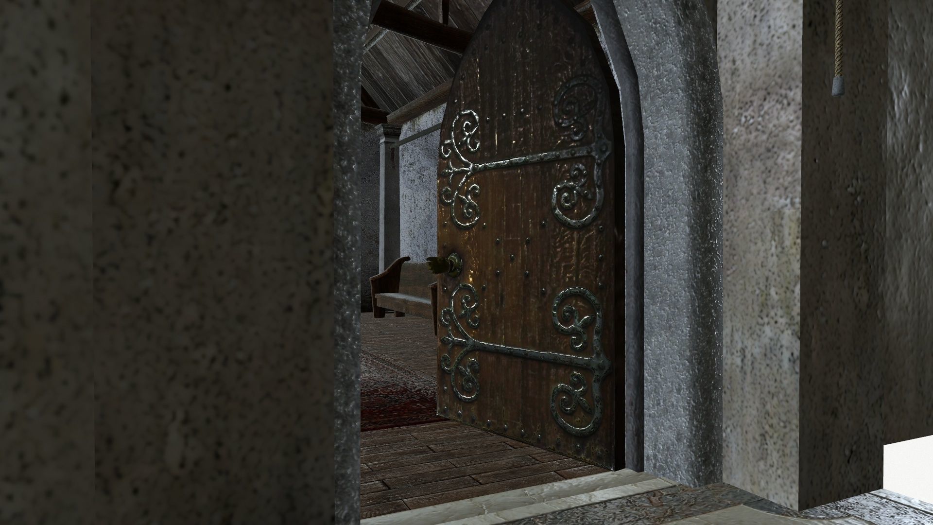 The old chapel Low-poly 3D model_5