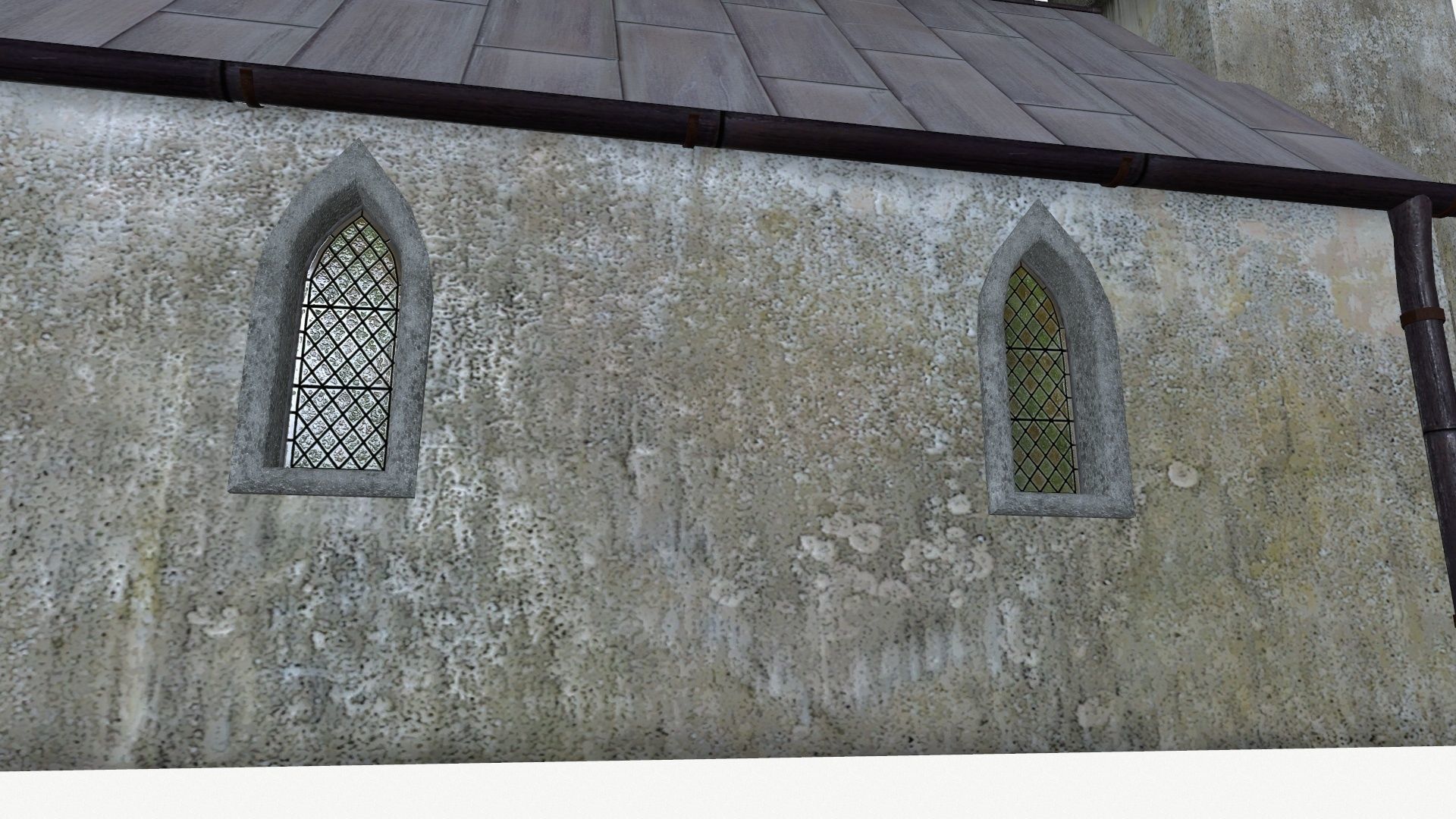 The old chapel Low-poly 3D model_3