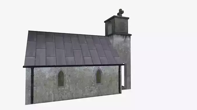 The old chapel Low-poly 3D model