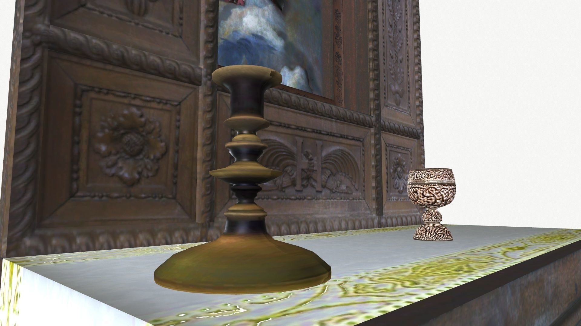 The old chapel Low-poly 3D model_11