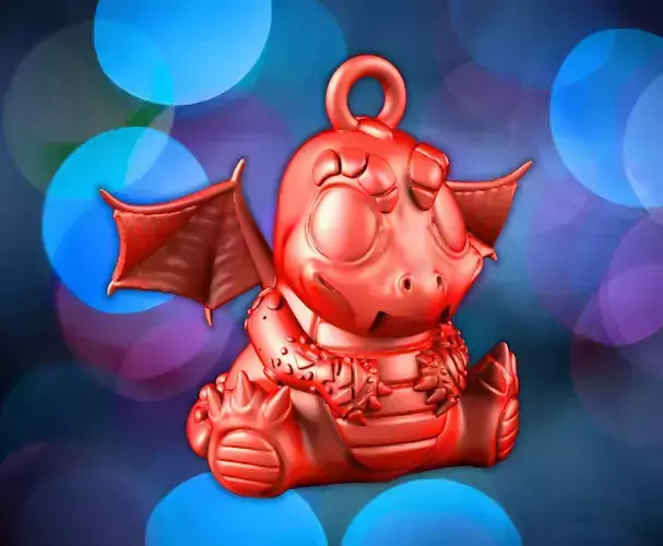 Christmas dragon 3D print model