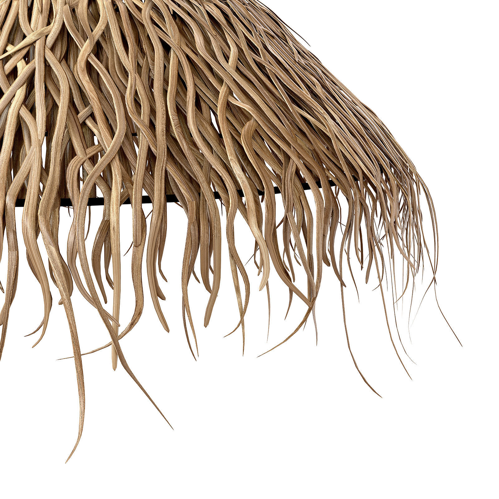 BRAIDED SEA GRASS HANGSTRAW chandelier natural 3D model_4