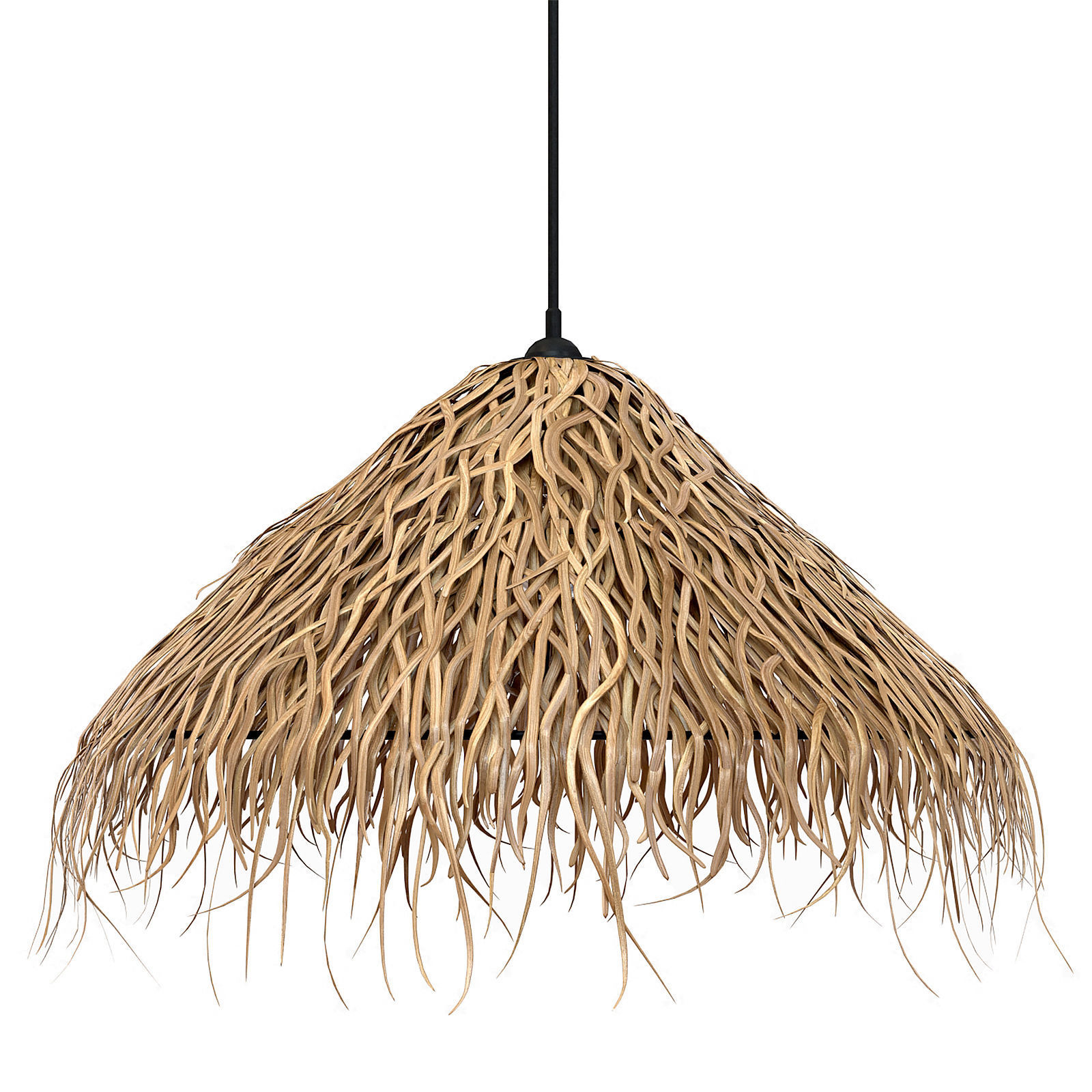 BRAIDED SEA GRASS HANGSTRAW chandelier natural 3D model_7